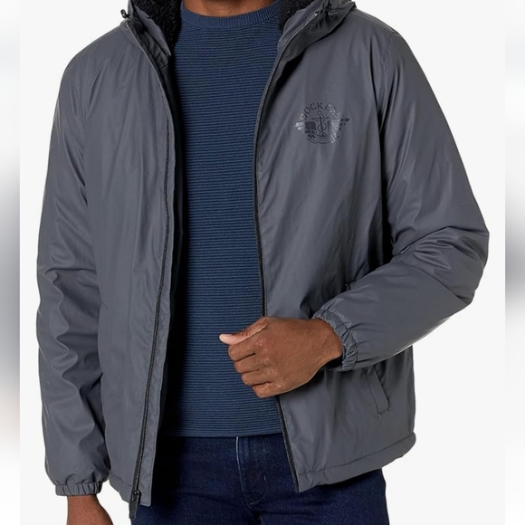 Dockers Men's The Bryce Stretch Sherpa Lined Waterproof Rain Jacket - Picture 1 of 15